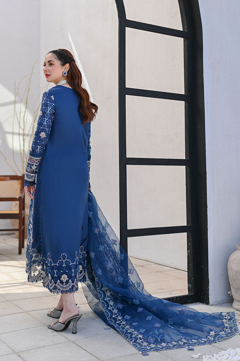 Qalamkar - SAAHIL LUXURY LAWN’23 - SP-06 KIRAL - TC-327 - Riwayat-e-khas