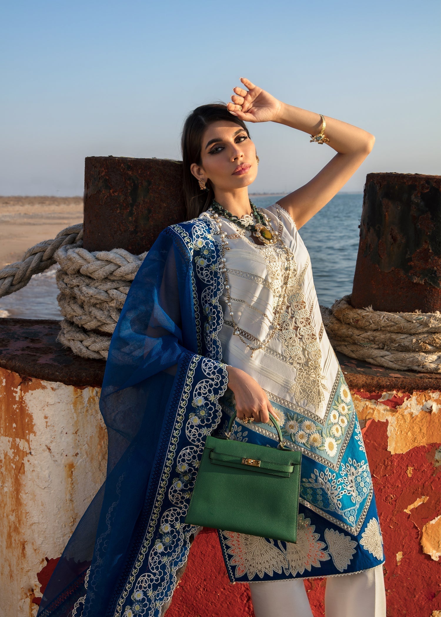 Crimson LUXURY LAWN’23 – Summery Medley – D6 A - Riwayat-e-khas