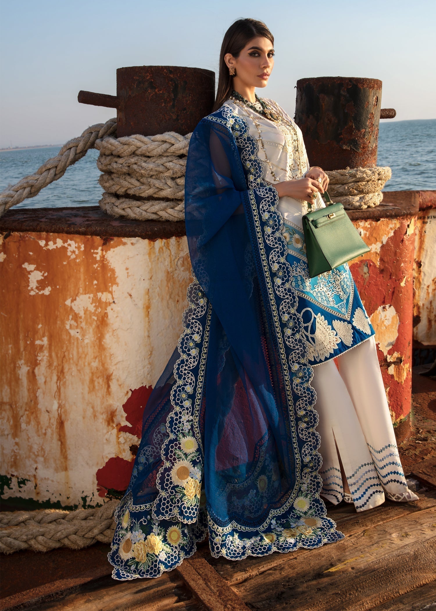 Crimson LUXURY LAWN’23 – Summery Medley – D6 A - Riwayat-e-khas