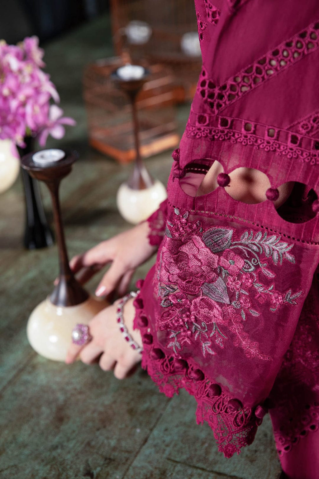 MARIA B EID COLLECTION UNSTITCHED EL-23-09-Magenta - Riwayat-e-khas