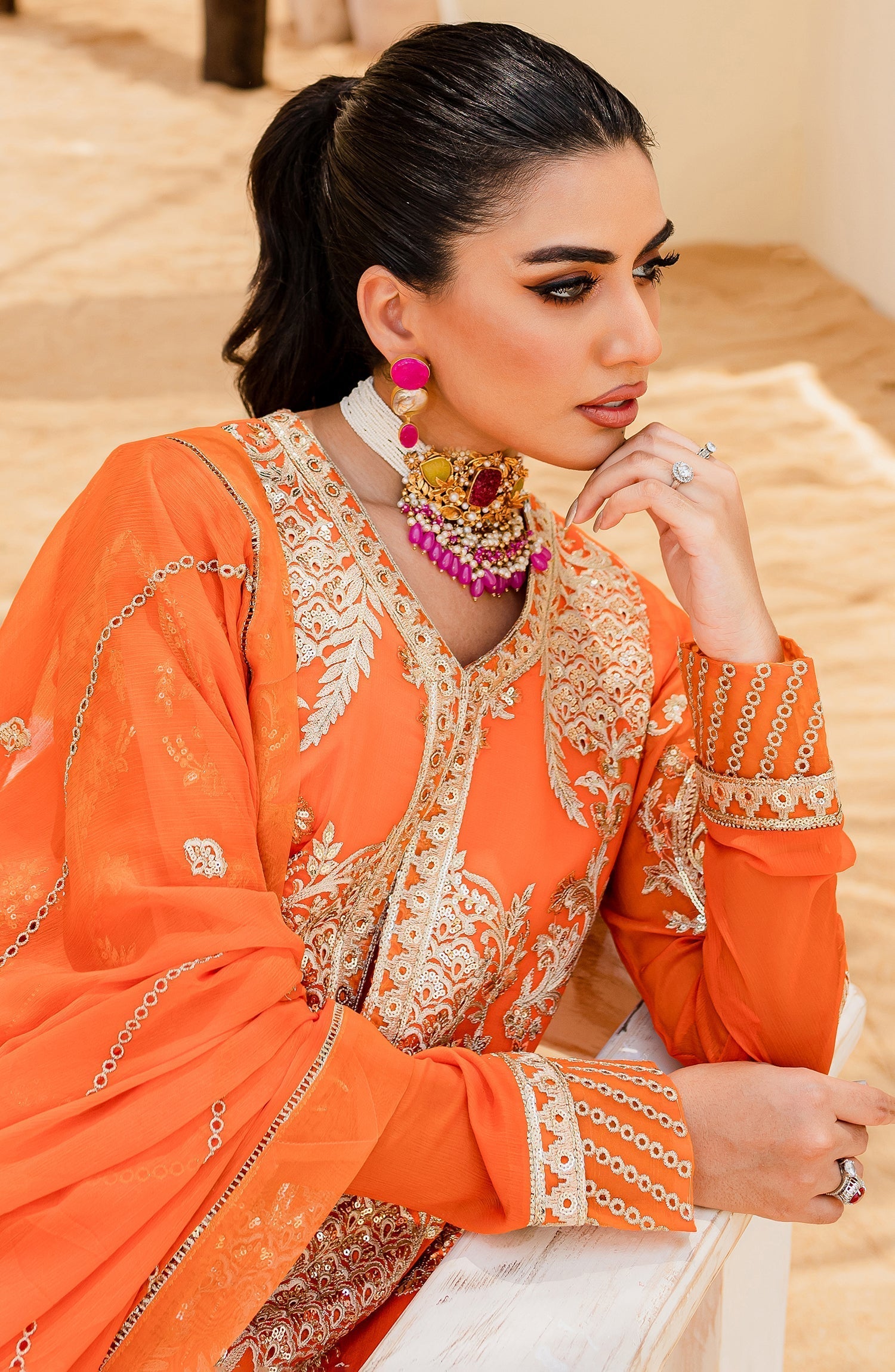 Maryum N Maria | Ariya Premium Chiffon | ORIOLE (QS23-506)