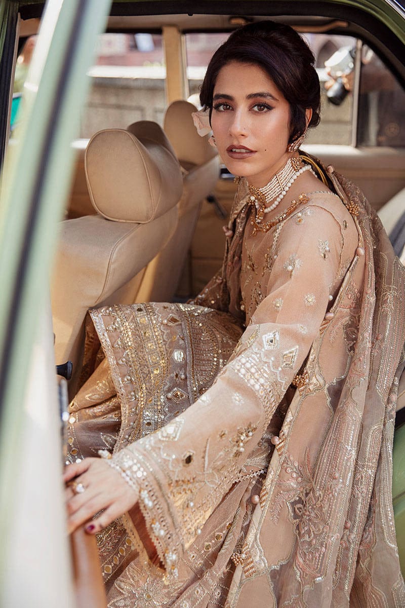 Mohsin Naveed Ranjha – MNR – NOOR JEHAN – ZWU22-12 – Creamy Beige - Riwayat-e-khas