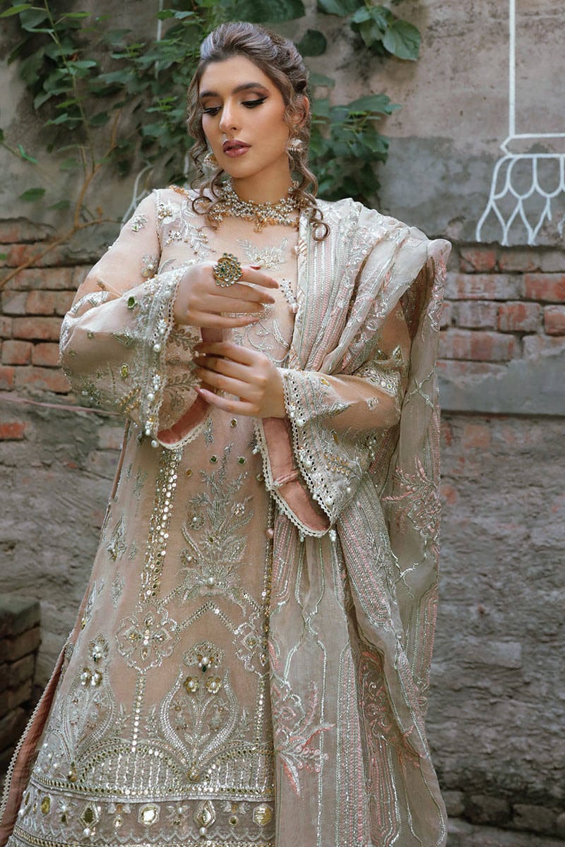 Mohsin Naveed Ranjha – MNR – NOOR JEHAN – ZWU22-12 – Creamy Beige - Riwayat-e-khas