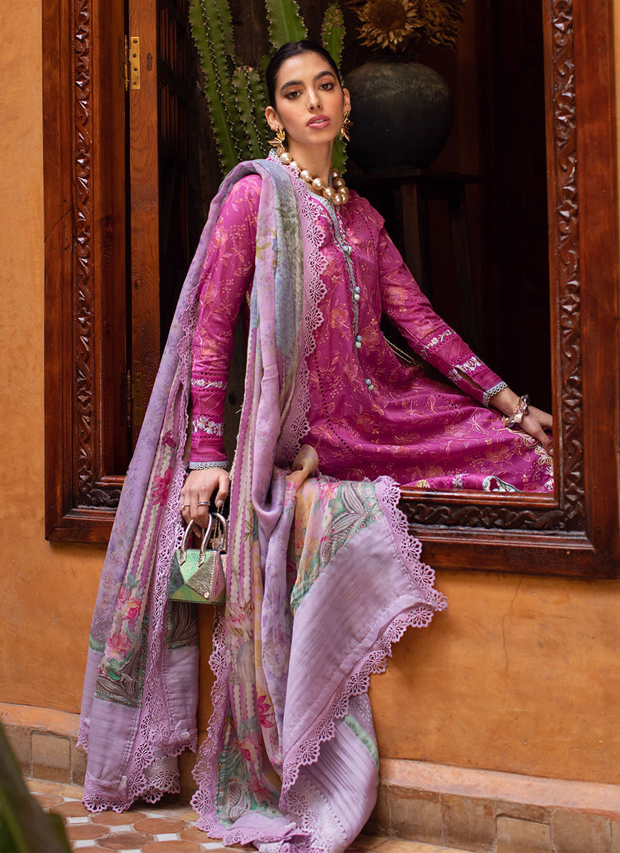 FARAH TALIB AZIZ-MARRAKECH MAGENTA-KESH LAWN'23 - Riwayat-e-khas