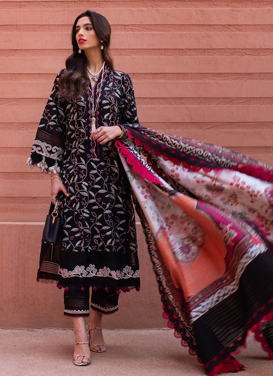 FARAH TALIB AZIZ-NOIR SOUQ -KESH LAWN'23 - Riwayat-e-khas