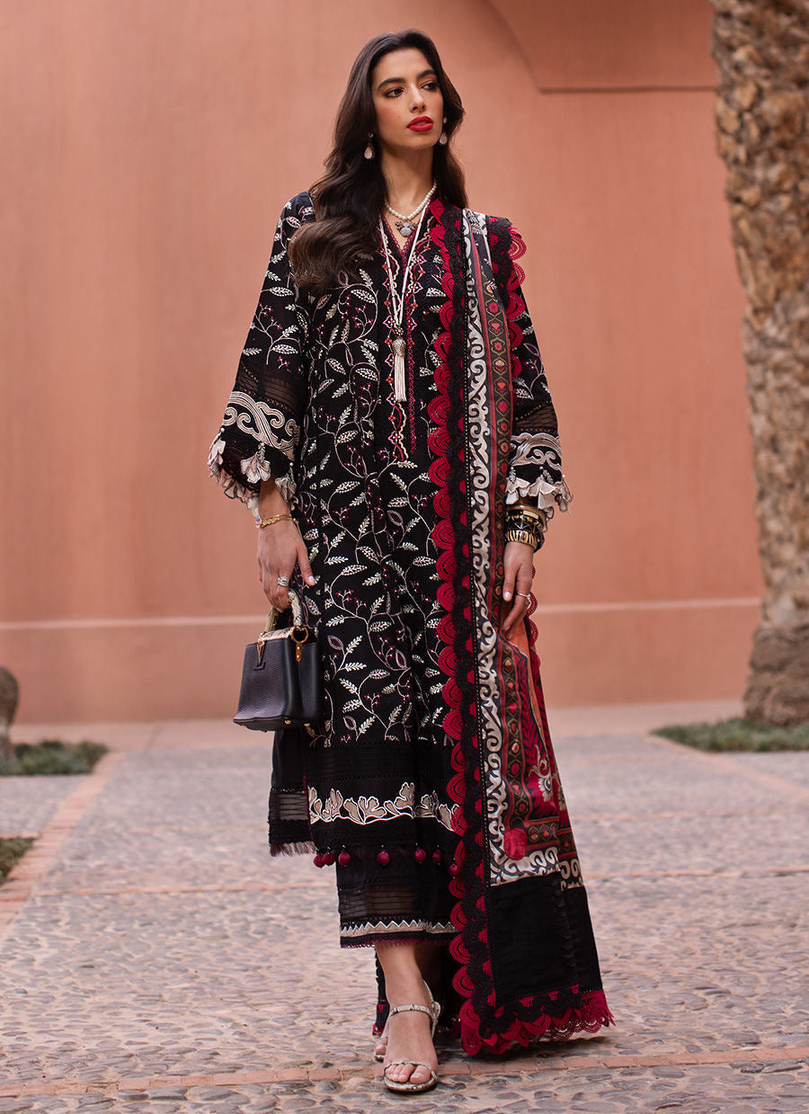 FARAH TALIB AZIZ-NOIR SOUQ -KESH LAWN'23 - Riwayat-e-khas