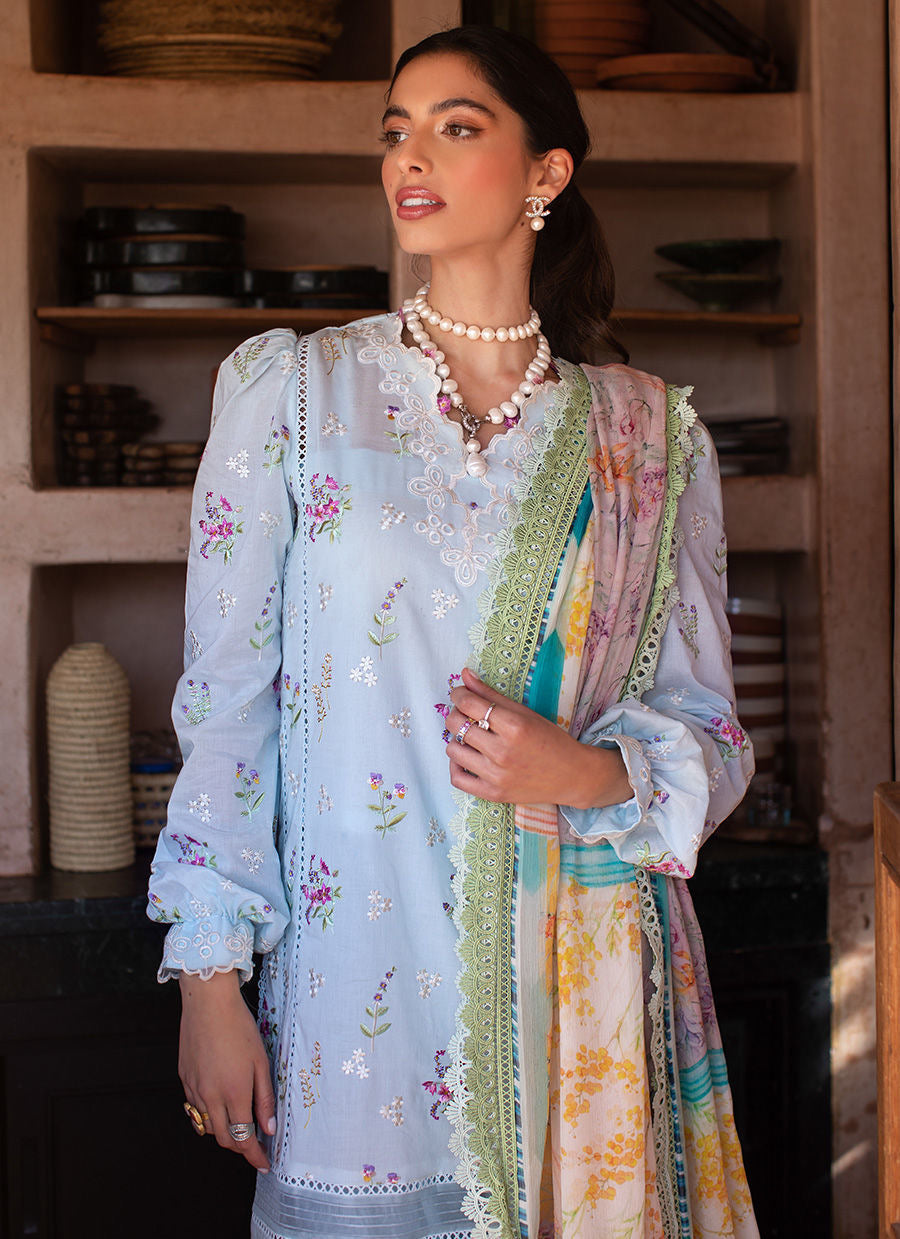 FARAH TALIB AZIZ-BIA SKY-KESH LAWN'23 - Riwayat-e-khas