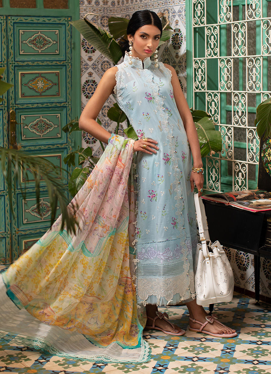 FARAH TALIB AZIZ-BIA SKY-KESH LAWN'23 - Riwayat-e-khas