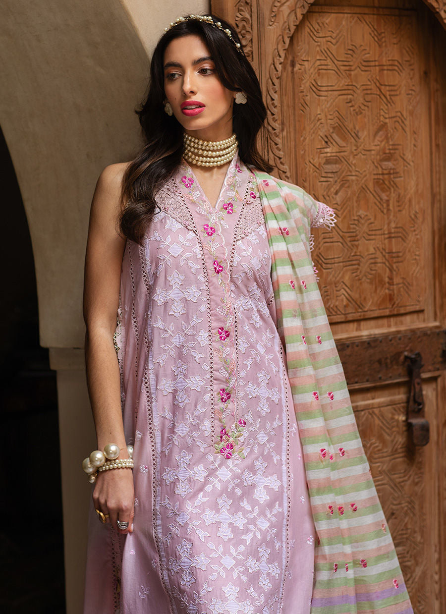 FARAH TALIB AZIZ-SETTI BLUSH -KESH LAWN'23 - Riwayat-e-khas