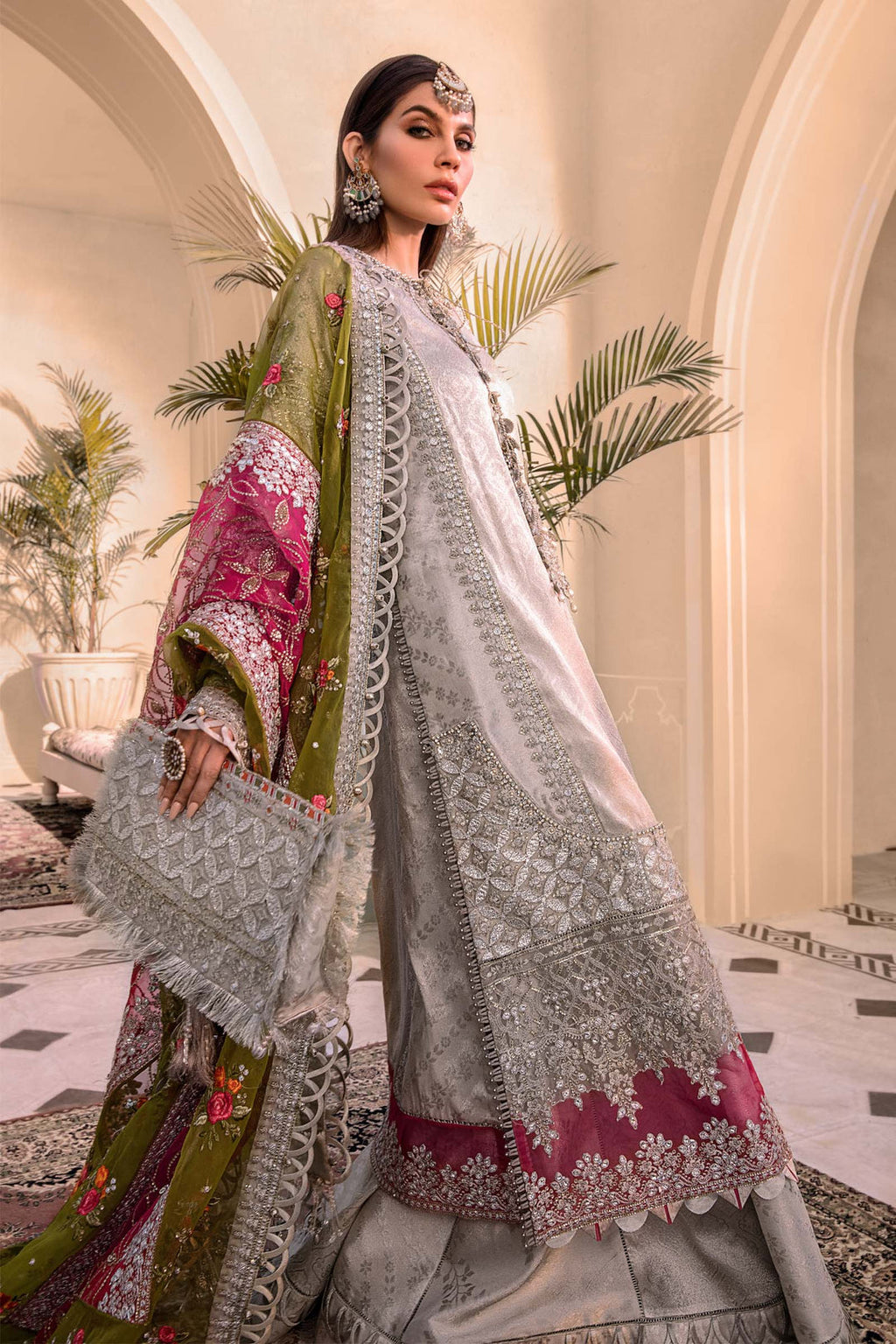 MARIA B Silver BD-2601 MBROIDERED - Riwayat-e-khas