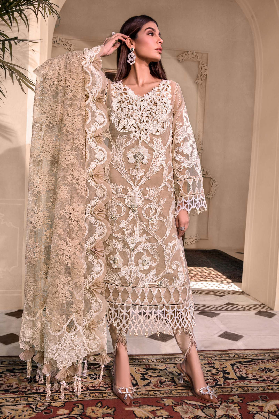 MARIA B Pink BD-2608 UNSTITCHED MBROIDERED - Riwayat-e-khas