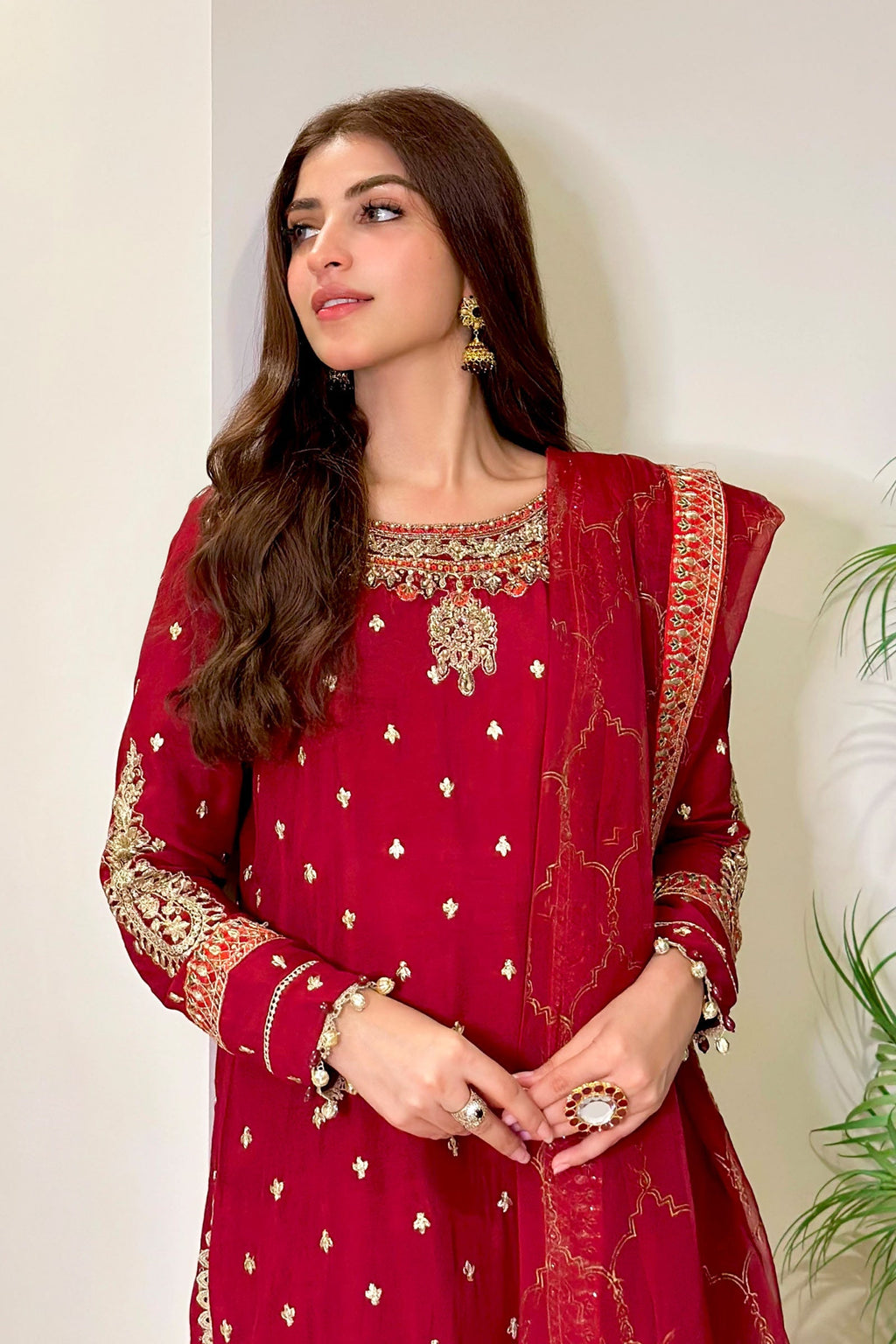 Maria B | Eid Collection 26 | 3 Piece Embroidered Raw Silk Suit