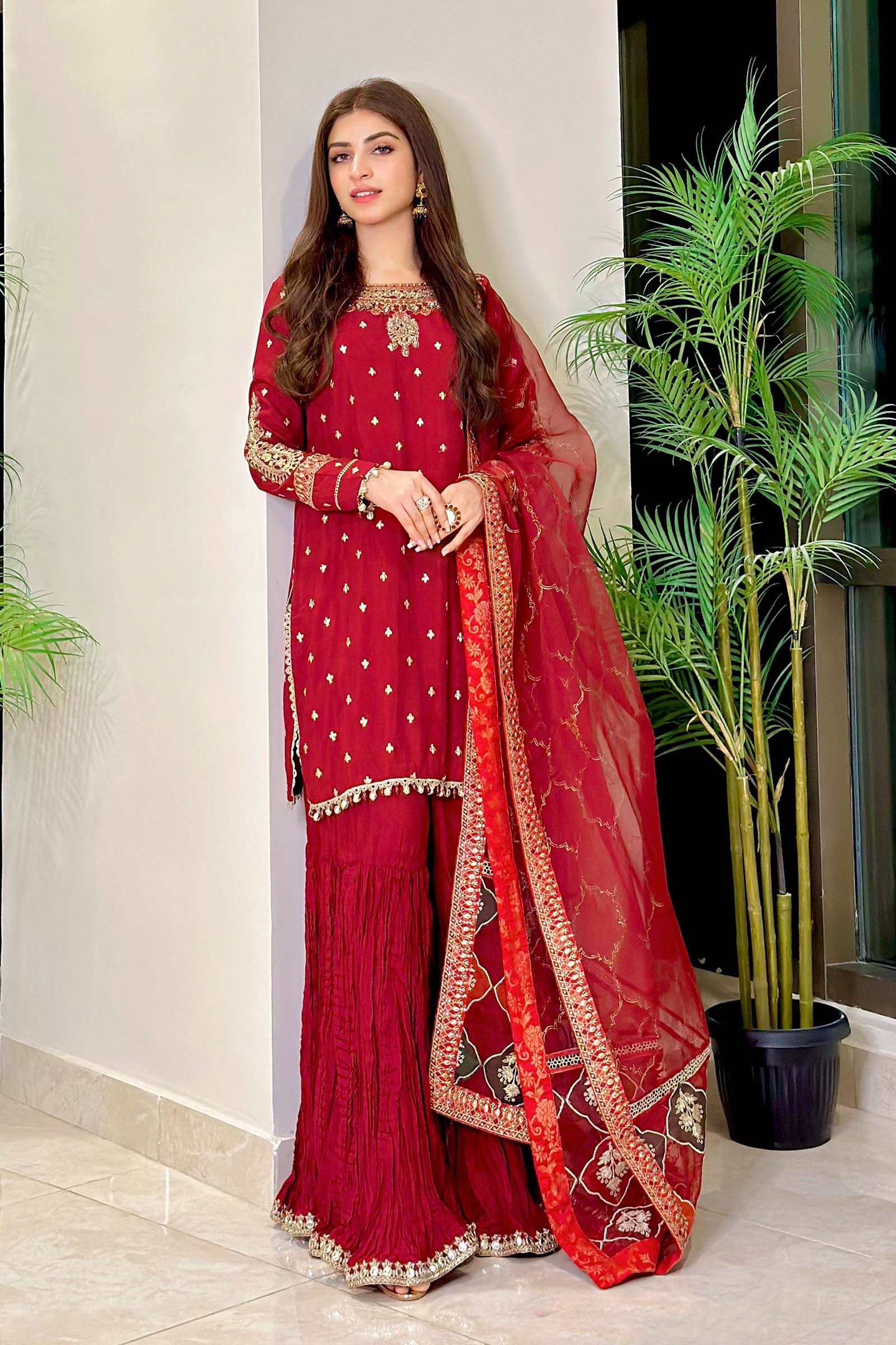 Maria B | Eid Collection 26 | 3 Piece Embroidered Raw Silk Suit