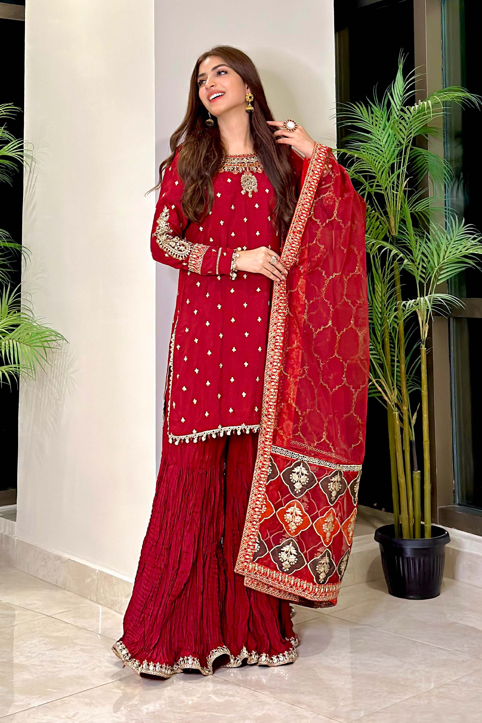 Maria B | Eid Collection 26 | 3 Piece Embroidered Raw Silk Suit