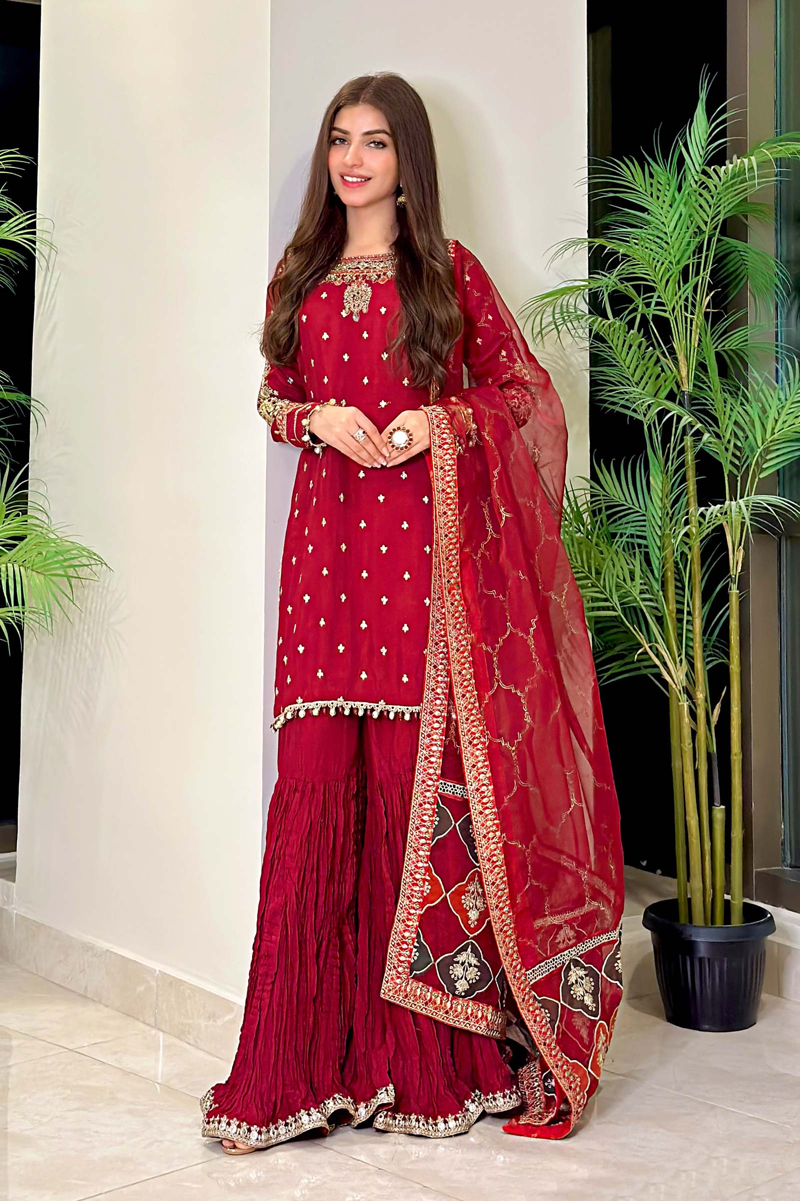 Maria B | Eid Collection 26 | 3 Piece Embroidered Raw Silk Suit