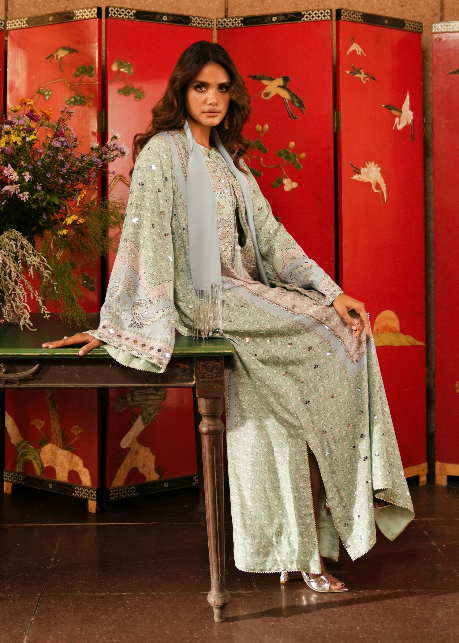 Crimson | Crimson Eid Prints | Jhilmil - Mint