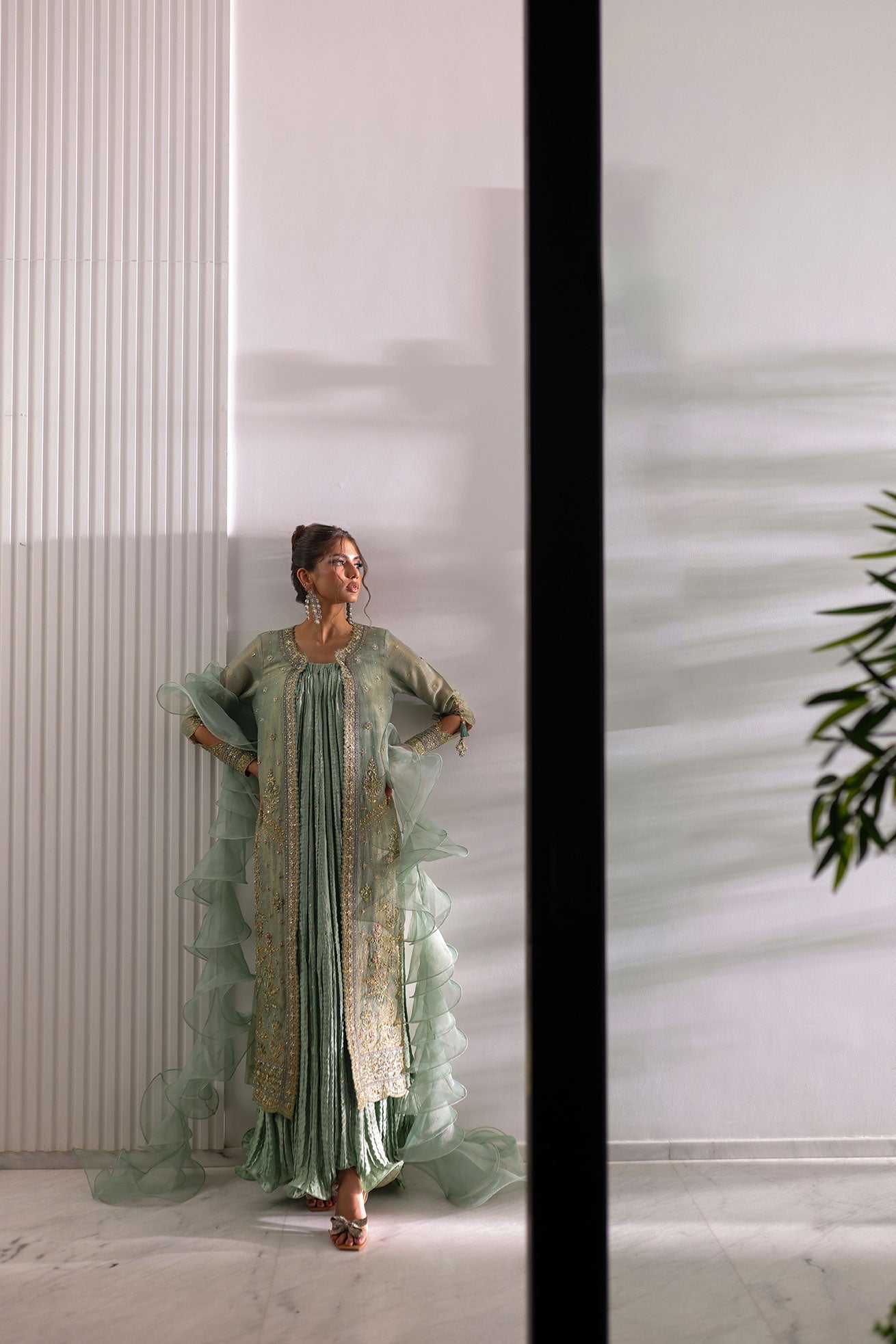 Dhanak | DHANAK COUTURE | Kaira:  SS24HF-3021 LIGHT GREEN 3Pcs