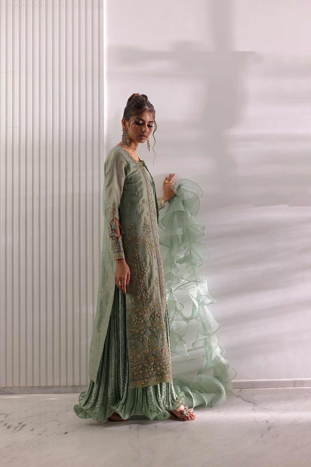 Dhanak | DHANAK COUTURE | Kaira:  SS24HF-3021 LIGHT GREEN 3Pcs