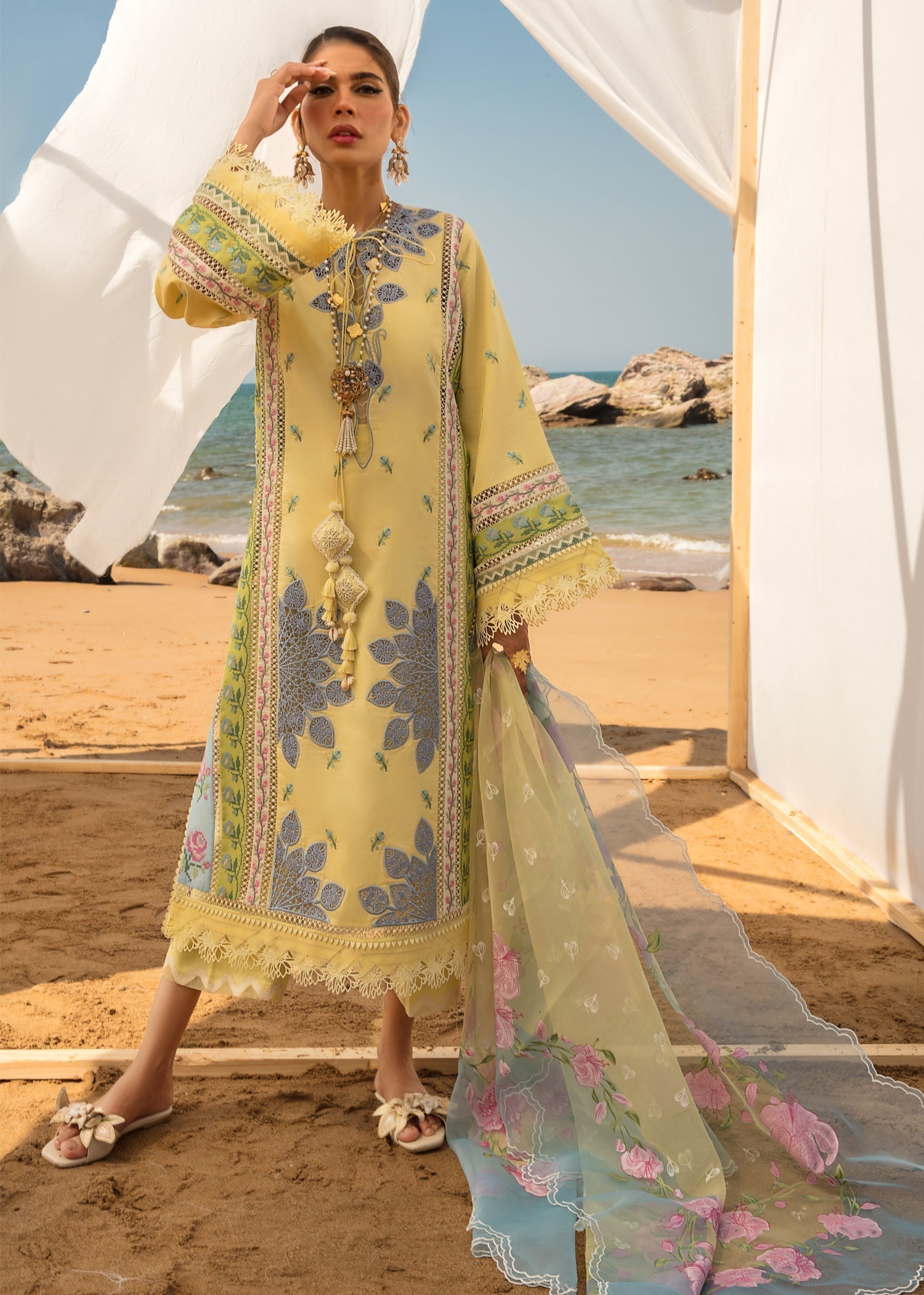 CRIMSON Embroidered Lawn Summer Collection D5-B - Riwayat-e-khas