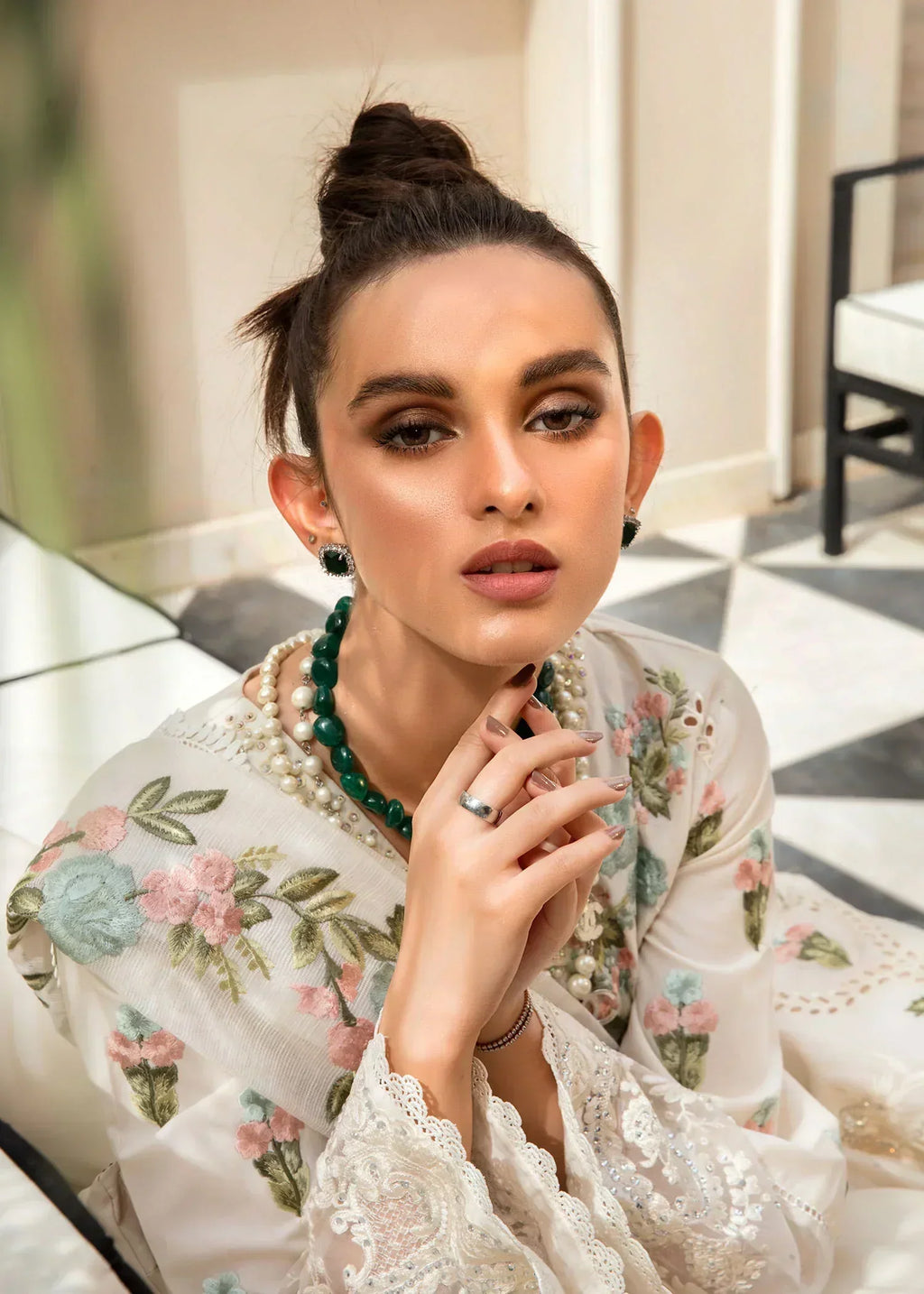 CRIMSON Luxury Lawn -EID PRET – 01 – Monsoon Blooms - Riwayat-e-khas