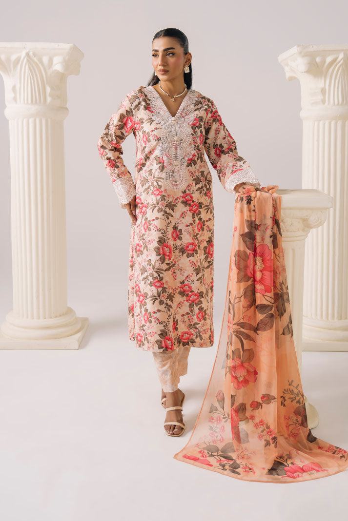Imrozia Premium | Floral Atelier Lawn | IPL-19 Fleur Pastelle