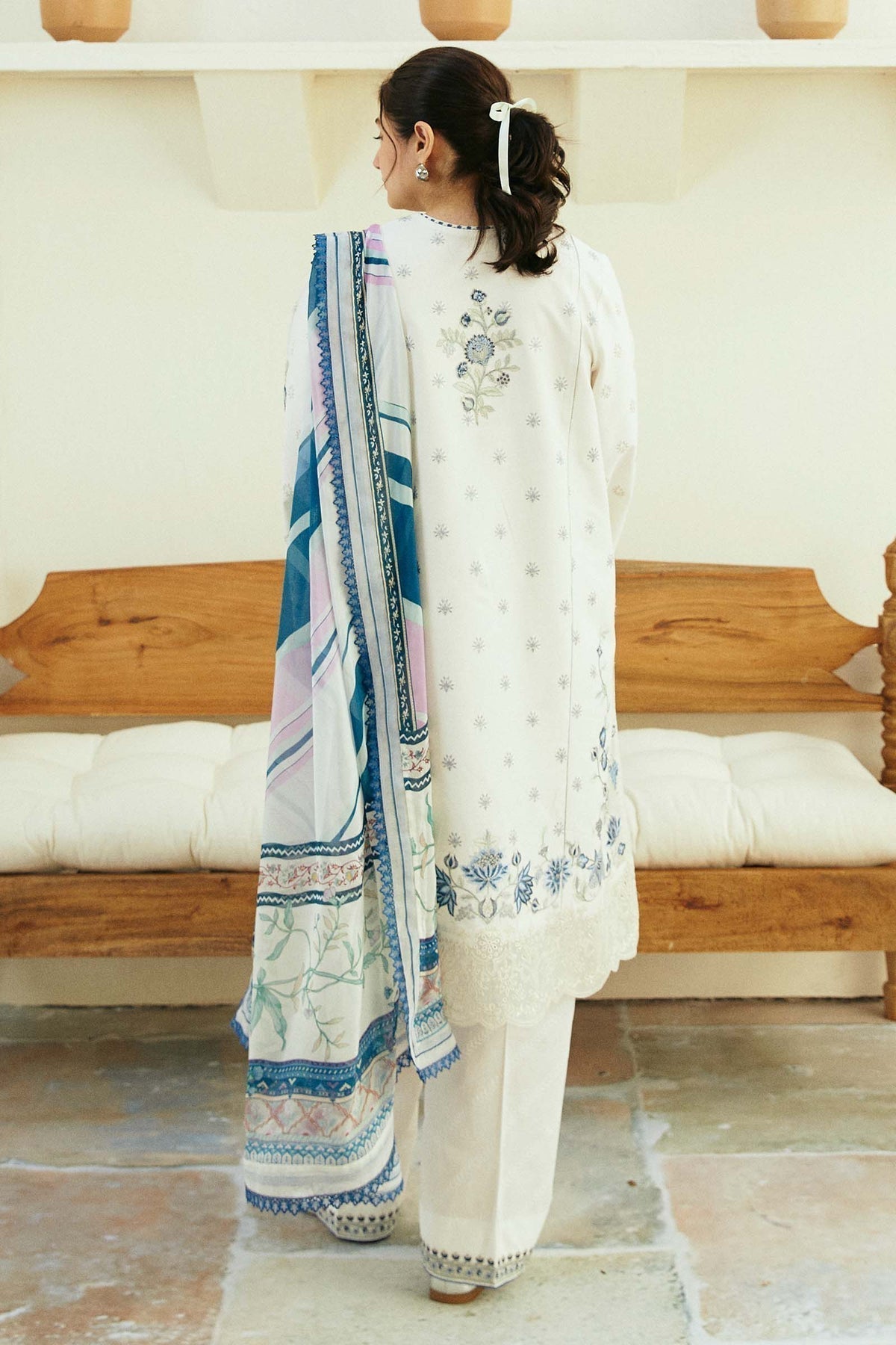 Zara Shahjahan | Coco Lawn Eid Edit 24 | IVORY-D4 - Riwayat-e-Khas