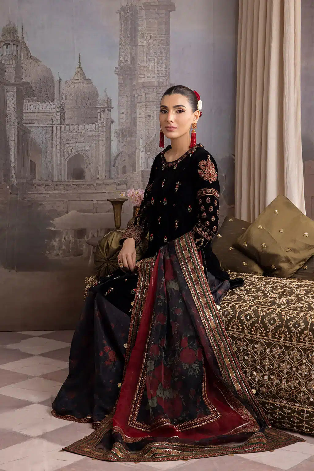 Iznik | Festive Velvet 23 | IV-20 AYYAR - House Of Anaya