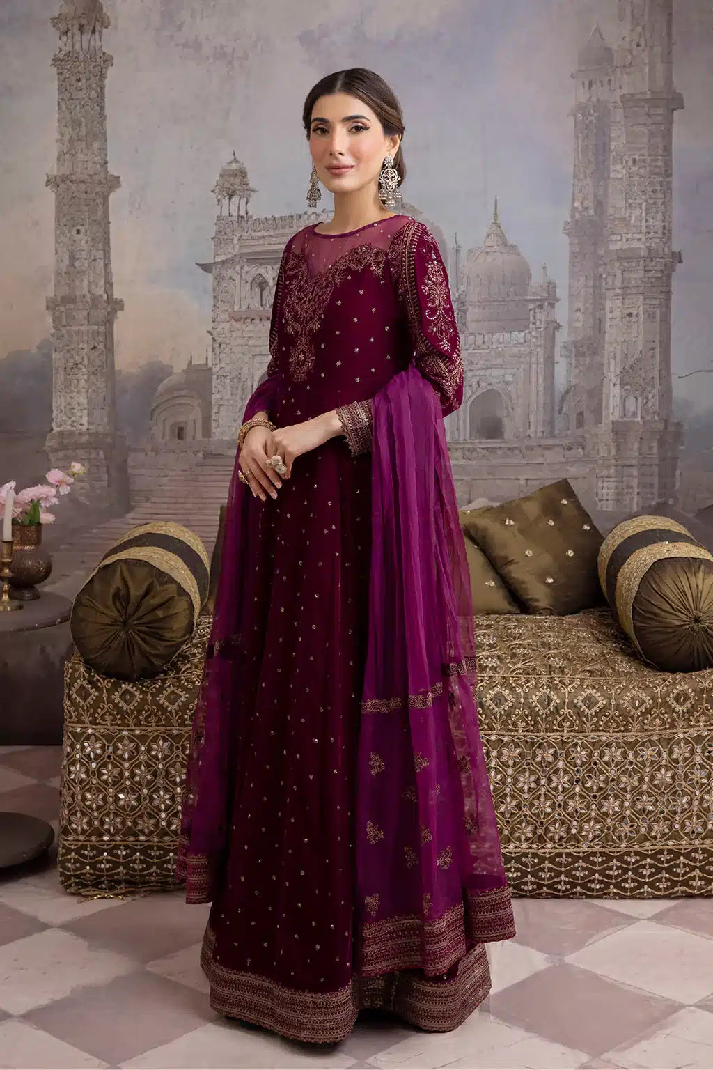 Iznik | Festive Velvet 23 | IV-24 RUMMANA - House Of Anaya