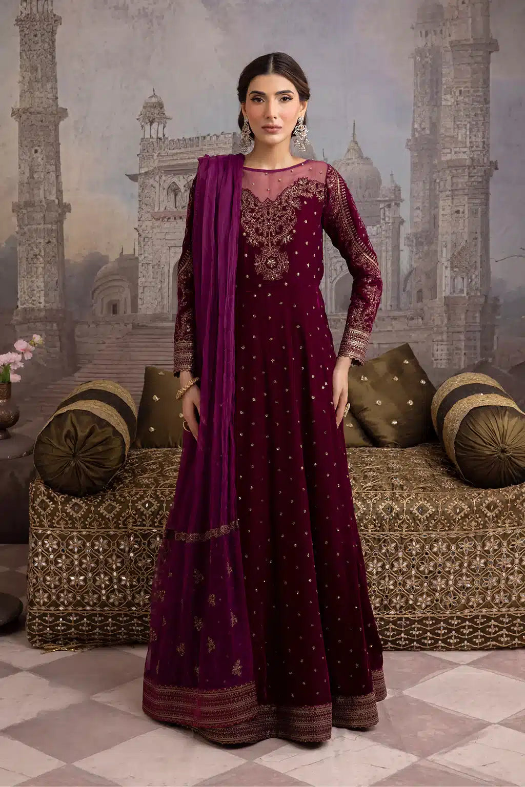 Iznik | Festive Velvet 23 | IV-24 RUMMANA - House Of Anaya