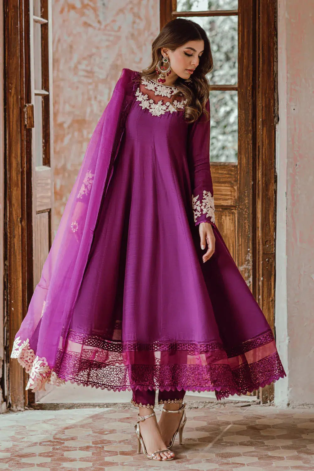 Azure | Embroidered Formals | Imperial Plum - Riwayat-e-Khas