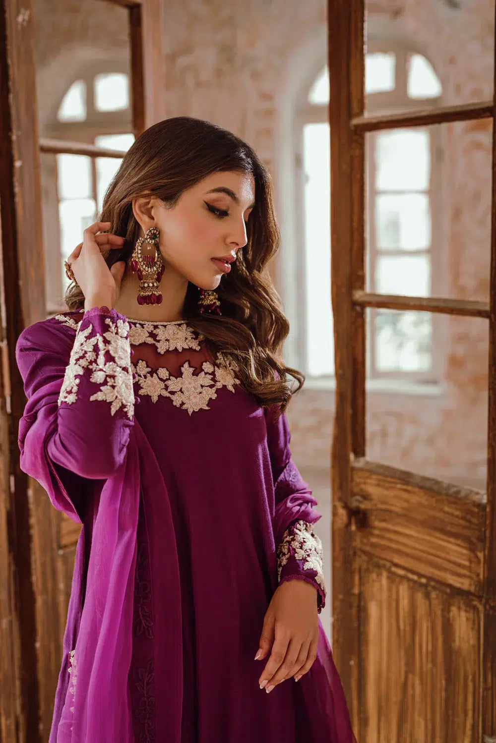 Azure | Embroidered Formals | Imperial Plum - Riwayat-e-Khas
