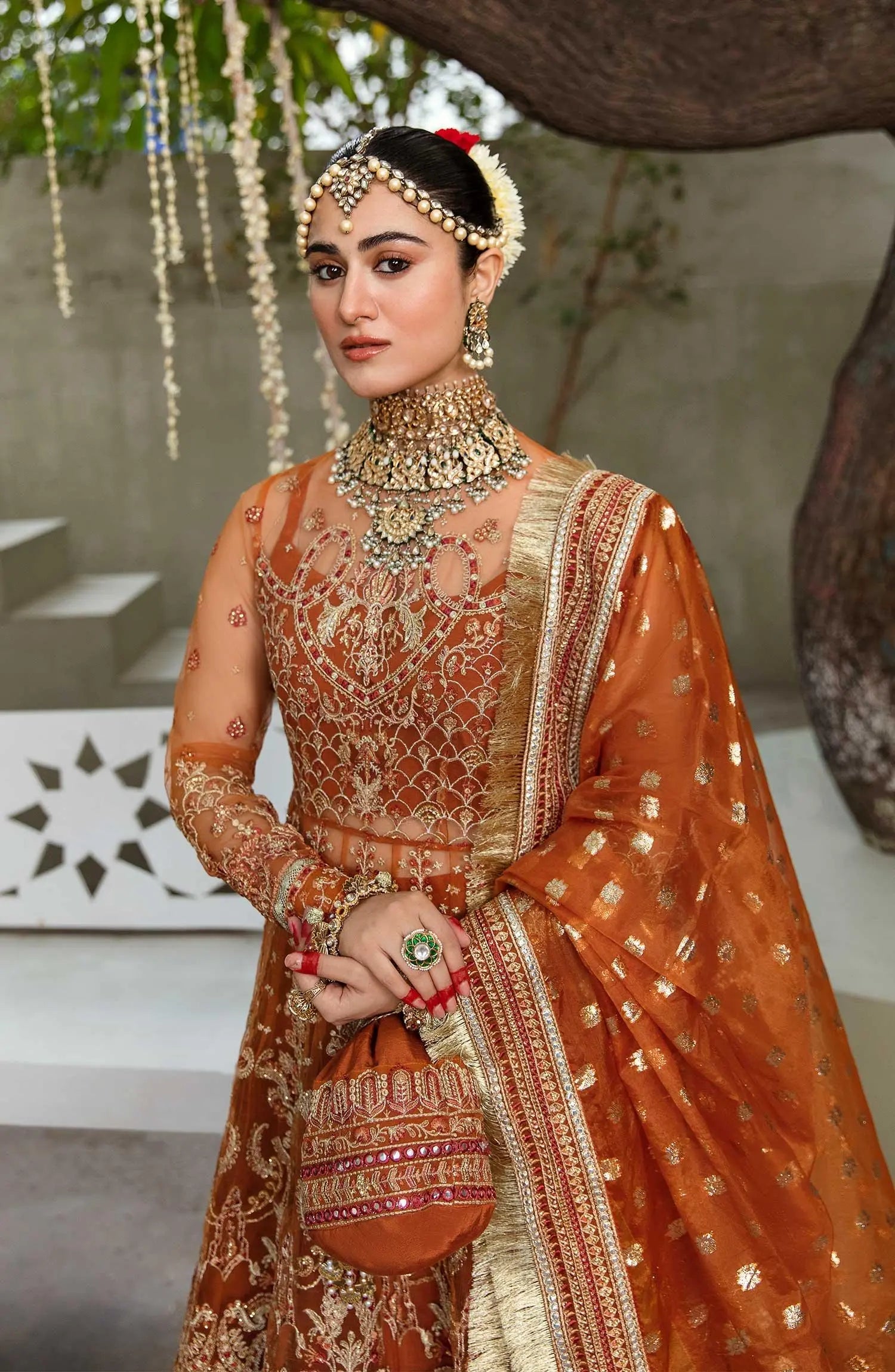 Zarin by Eleshia Embroidered Net 3Pc Suit - KHWAHER - House Of Anaya