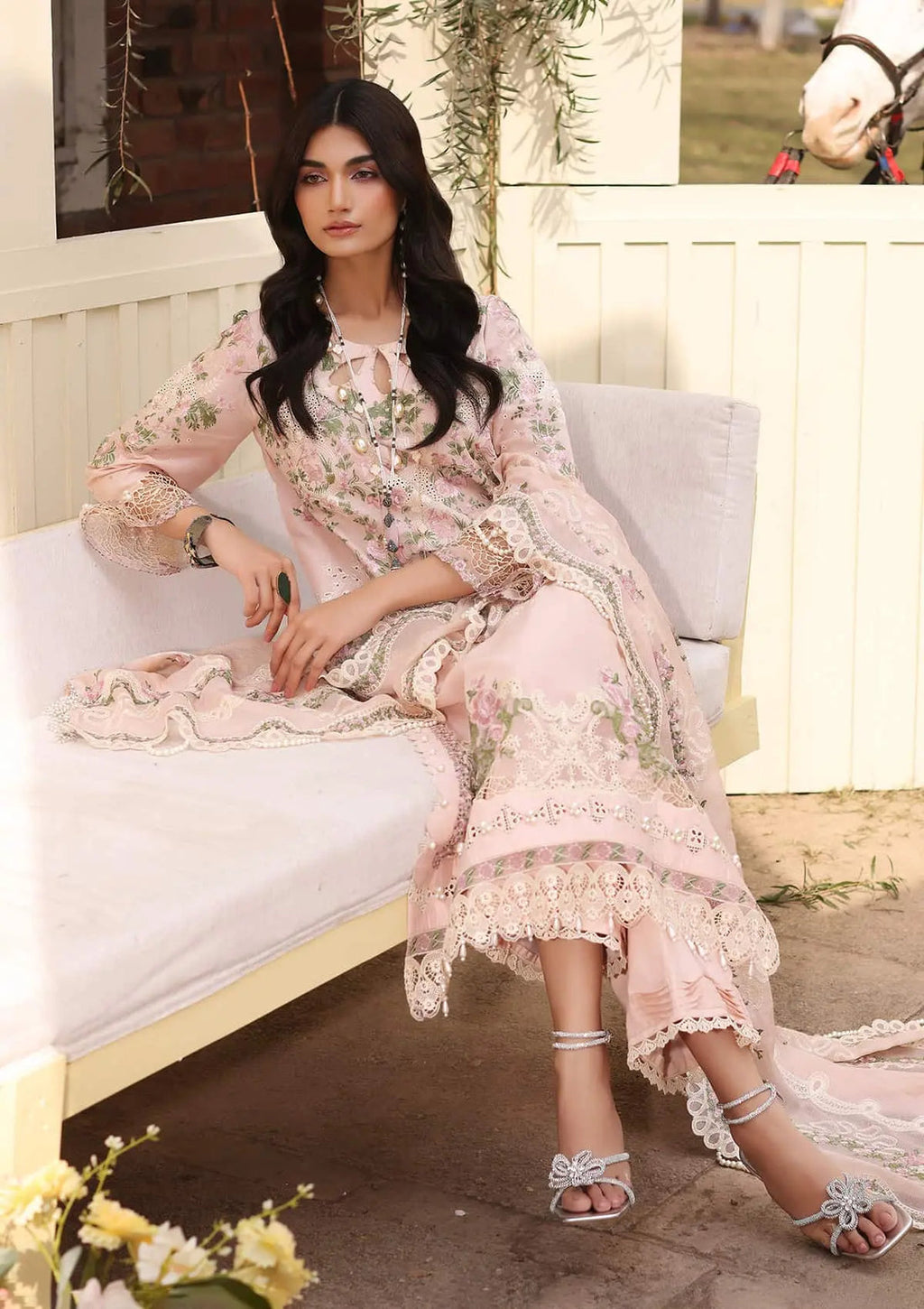 Kahf Premium | Festive Lawn 24 | KFL-09B NORA - Riwayat-e-Khas