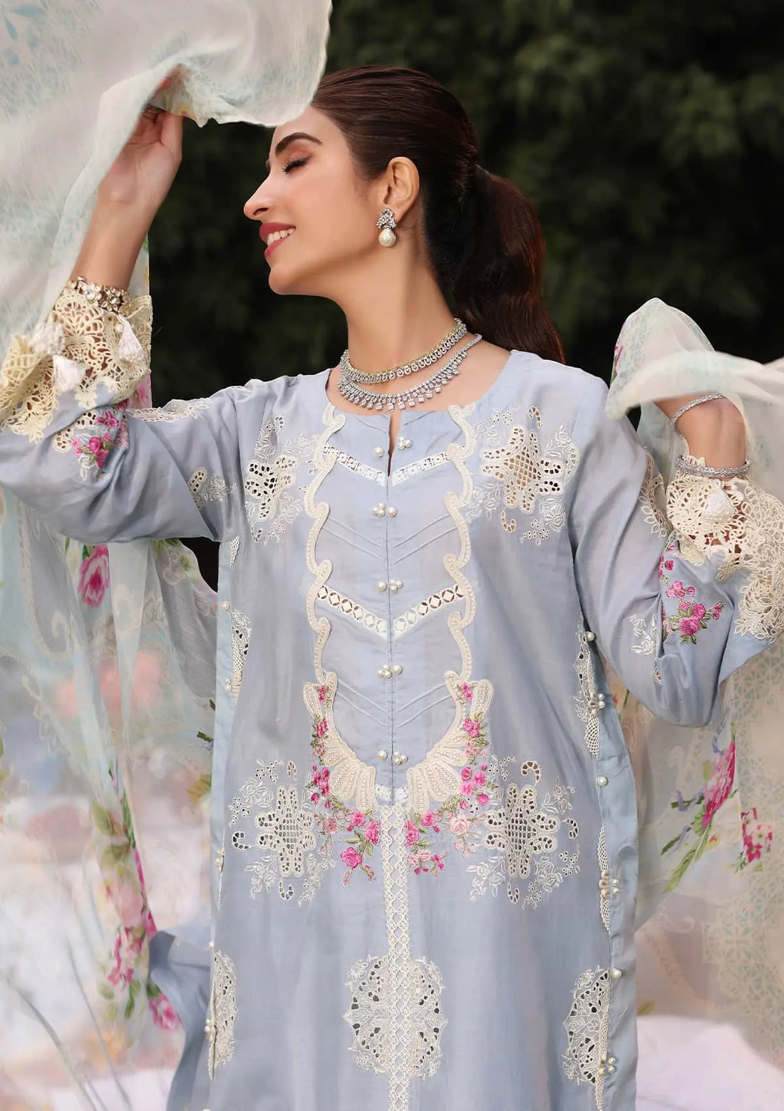 Kahf Premium | Festive Lawn 24 | KFL-08A FIRUZE - Riwayat-e-Khas