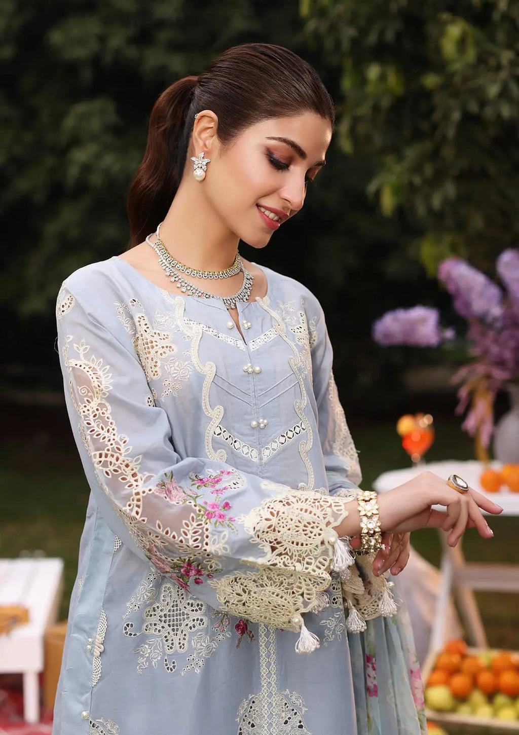 Kahf Premium | Festive Lawn 24 | KFL-08A FIRUZE - Riwayat-e-Khas