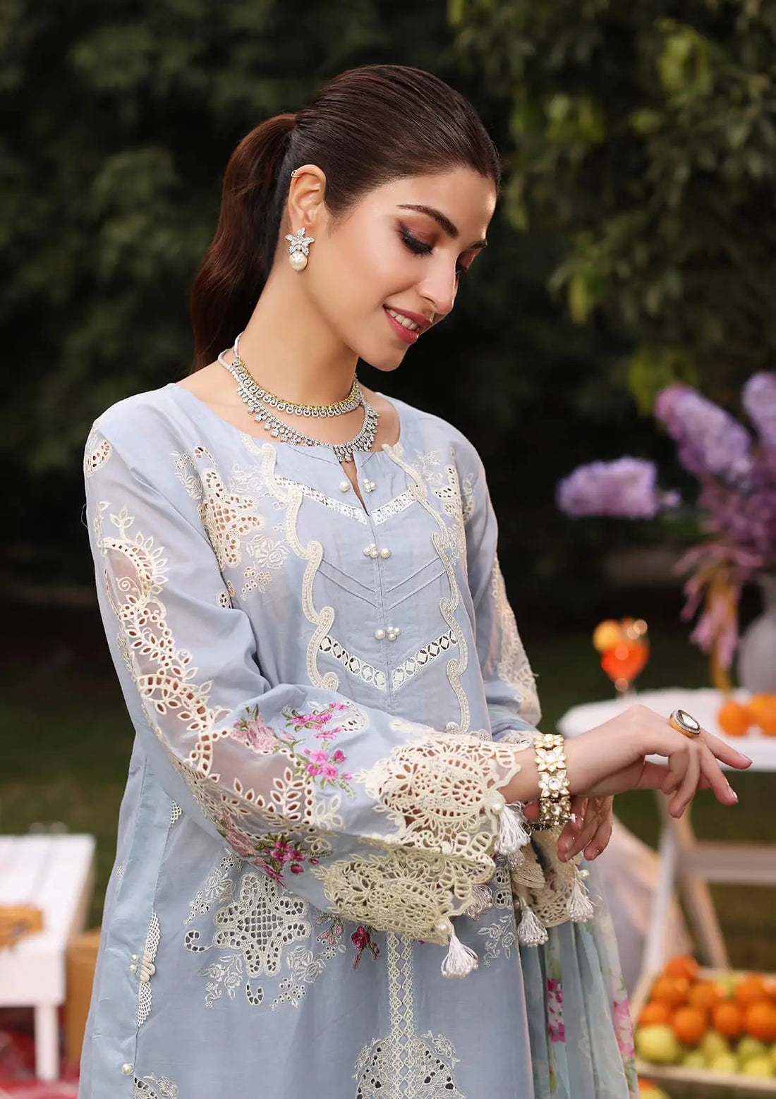 Kahf Premium | Festive Lawn 24 | KFL-08A FIRUZE - Riwayat-e-Khas