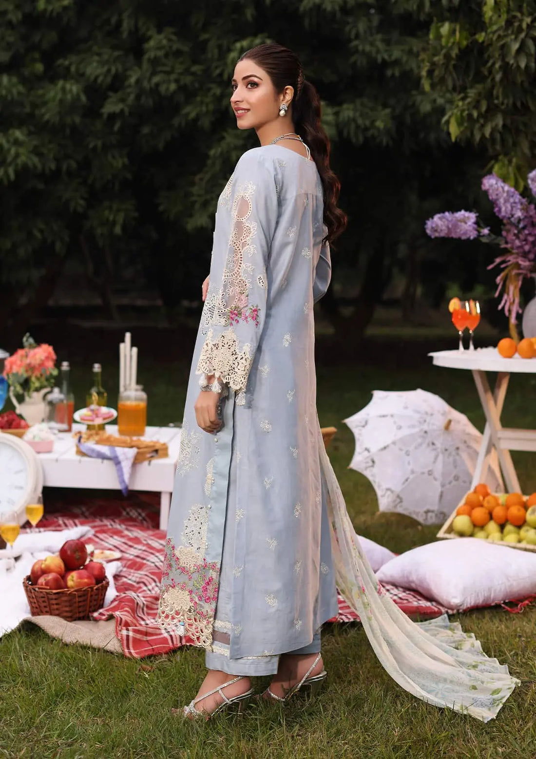Kahf Premium | Festive Lawn 24 | KFL-08A FIRUZE - Riwayat-e-Khas