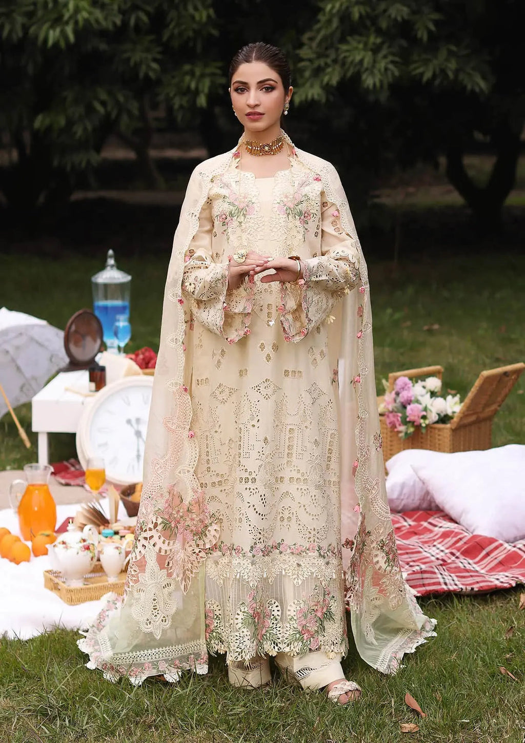 Kahf Premium | Festive Lawn 24 | KFL-07 SHIREEN - Riwayat-e-Khas