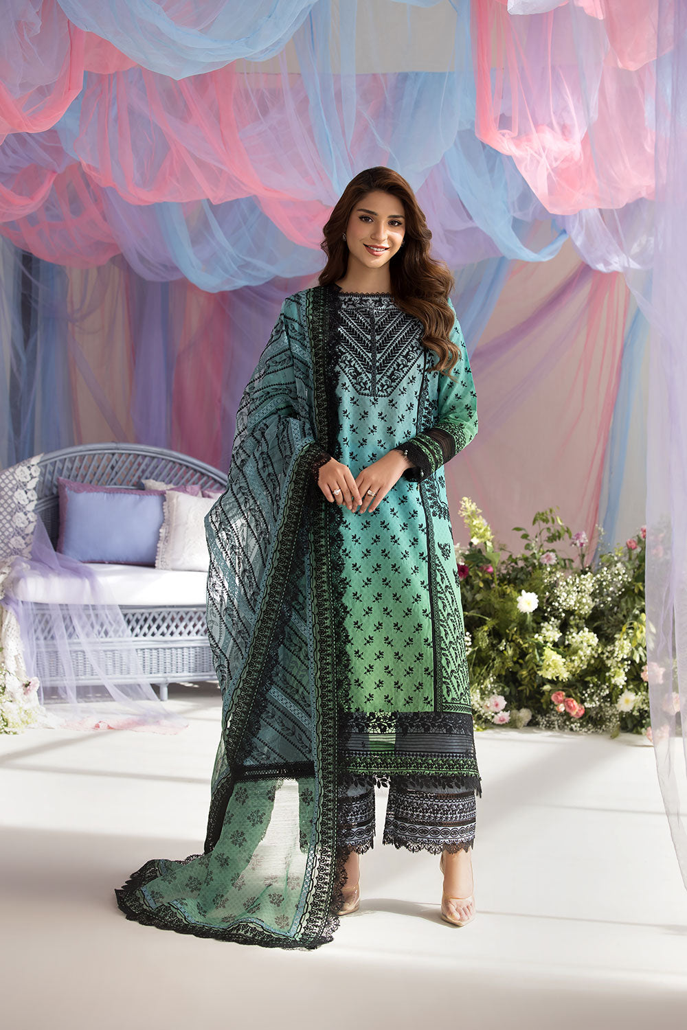 Sobia Nazir | Luxury Lawn 25 | 12A - Riwayat-e-Khas