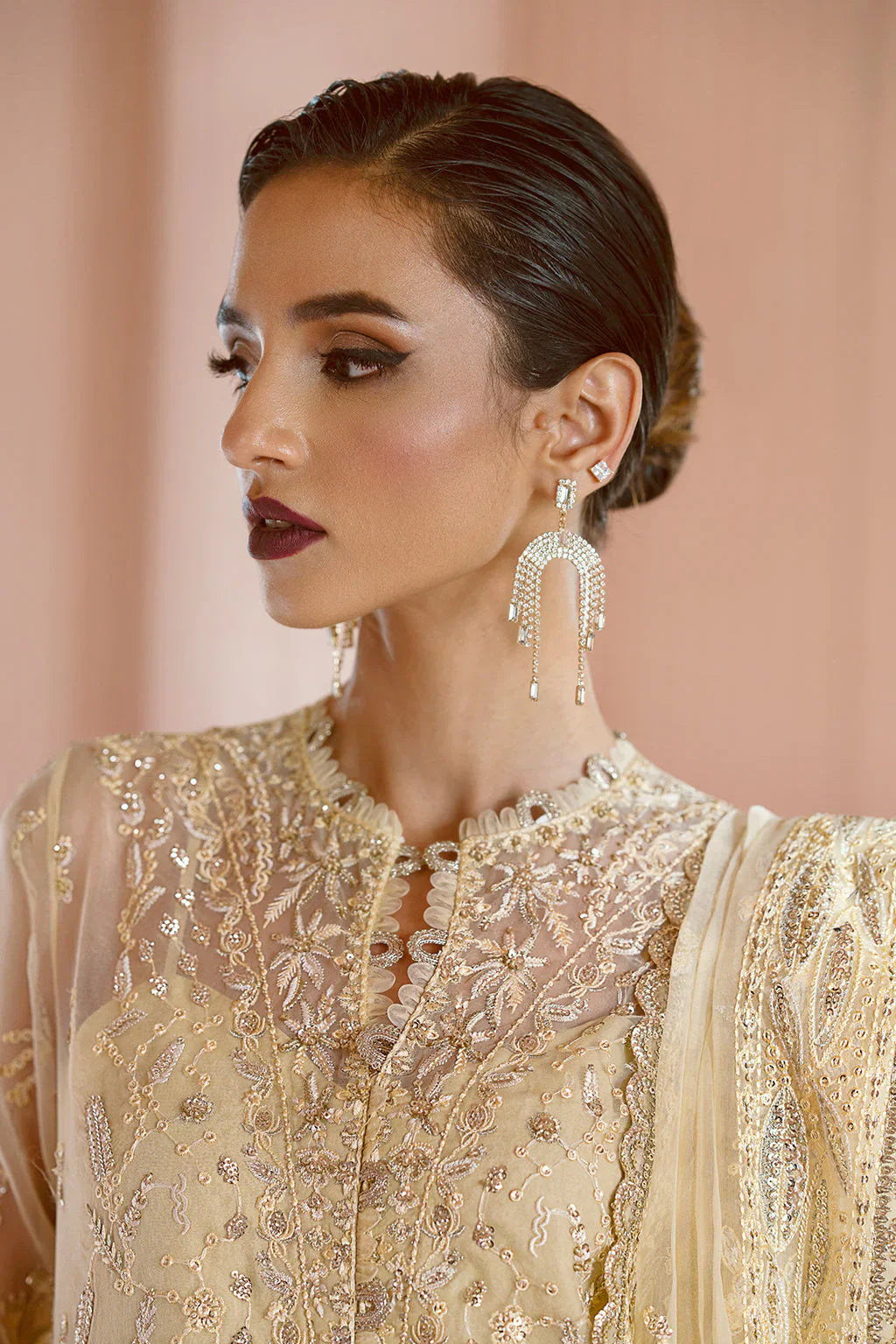 Ayzel Luminara Embroidered Organza 3Pc Suit AWF-02 LEIA