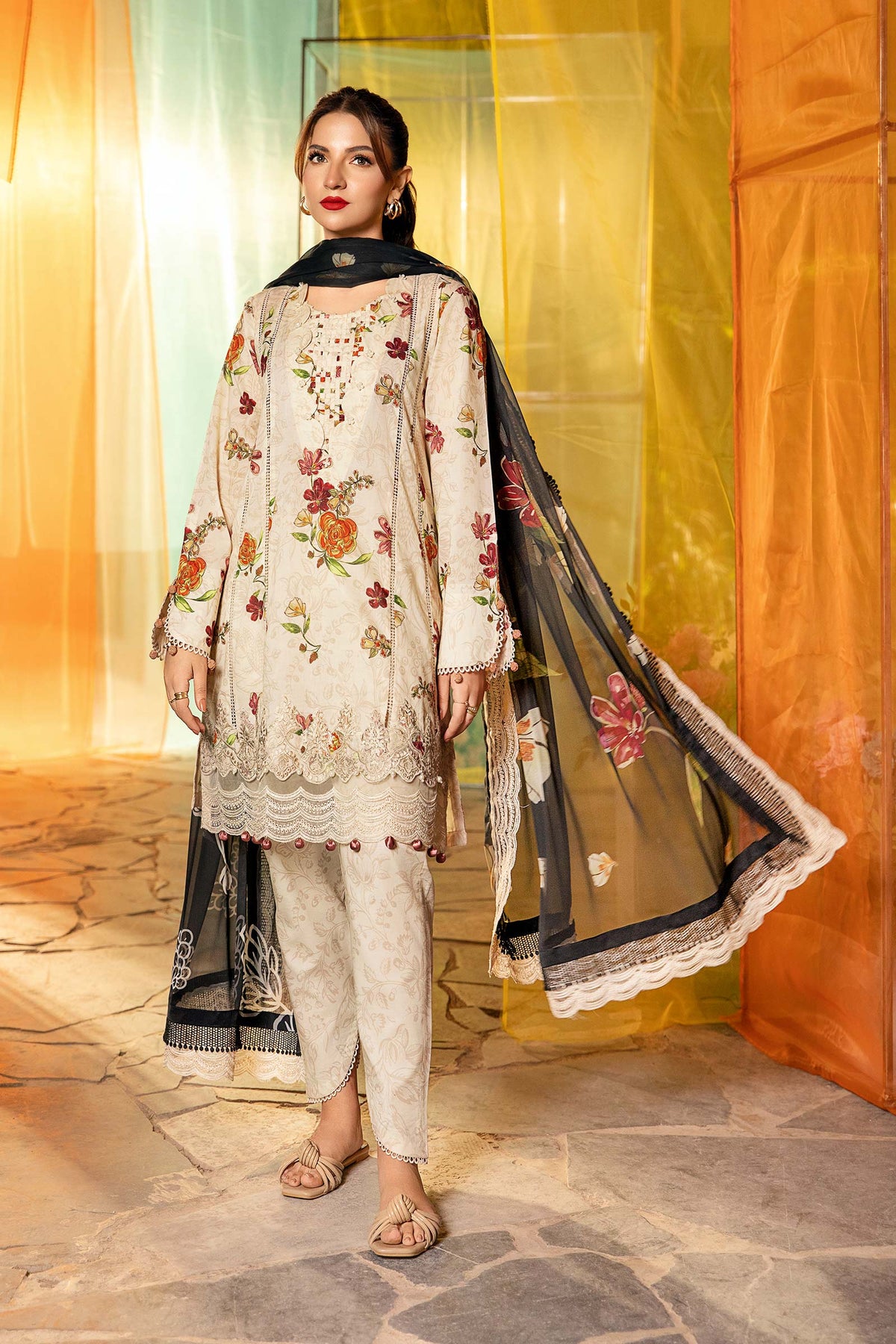 Maria B | M Basic Summer Lawn 25 | MB-CUS25-702B
