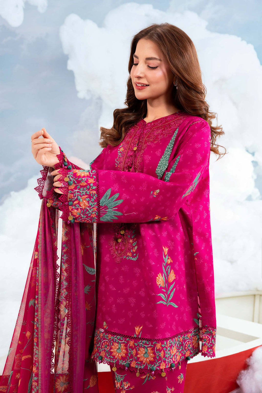 Maria B | M Basics Dreamscape Eid Lawn | MB-CUSV14-03B