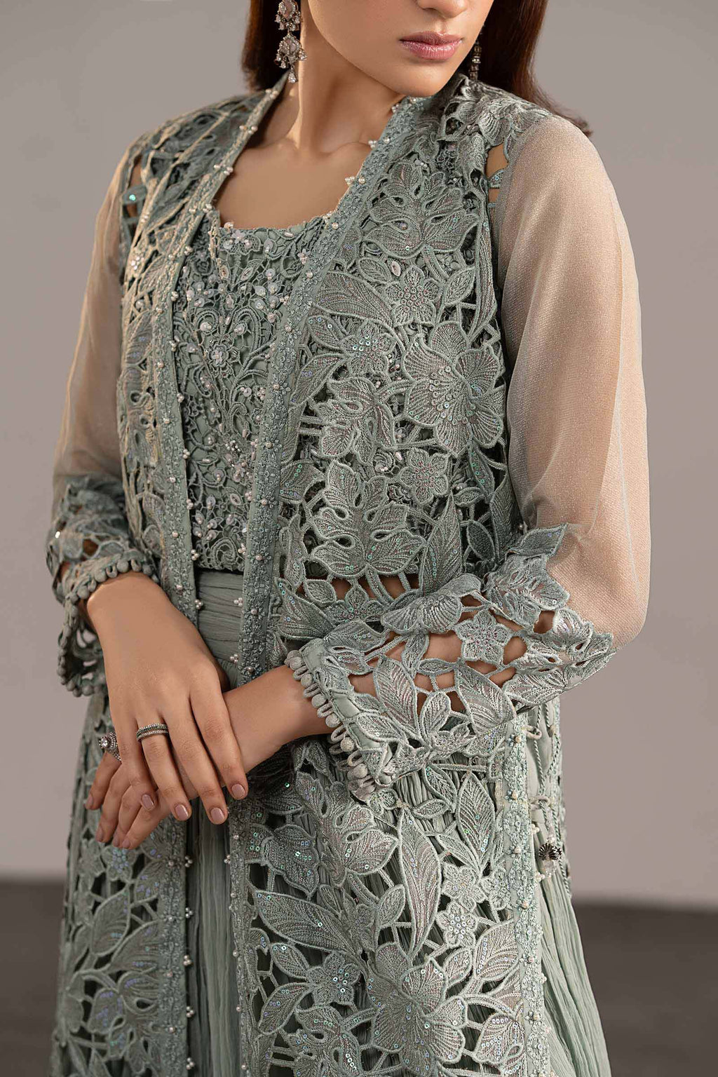 Maria B | Eid Collection 26 | 3 Piece Embroidered Zari Organza Suit