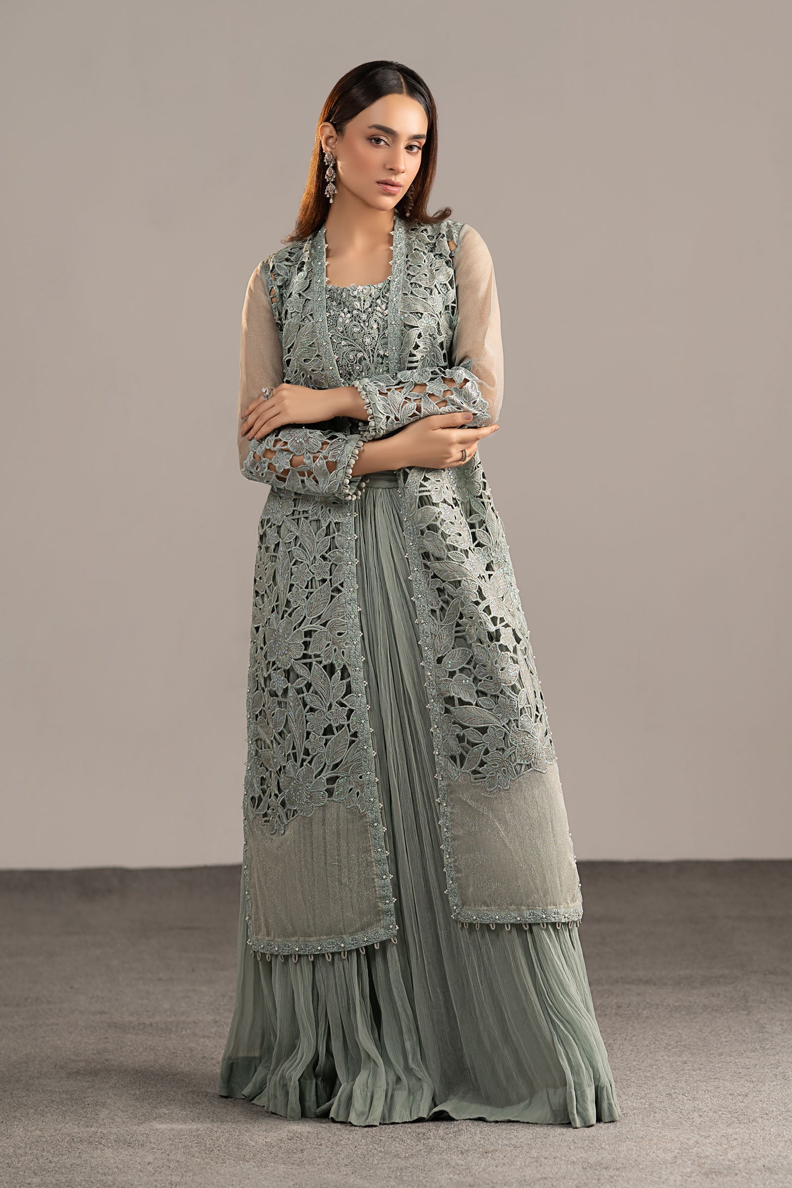Maria B | Eid Collection 26 | 3 Piece Embroidered Zari Organza Suit