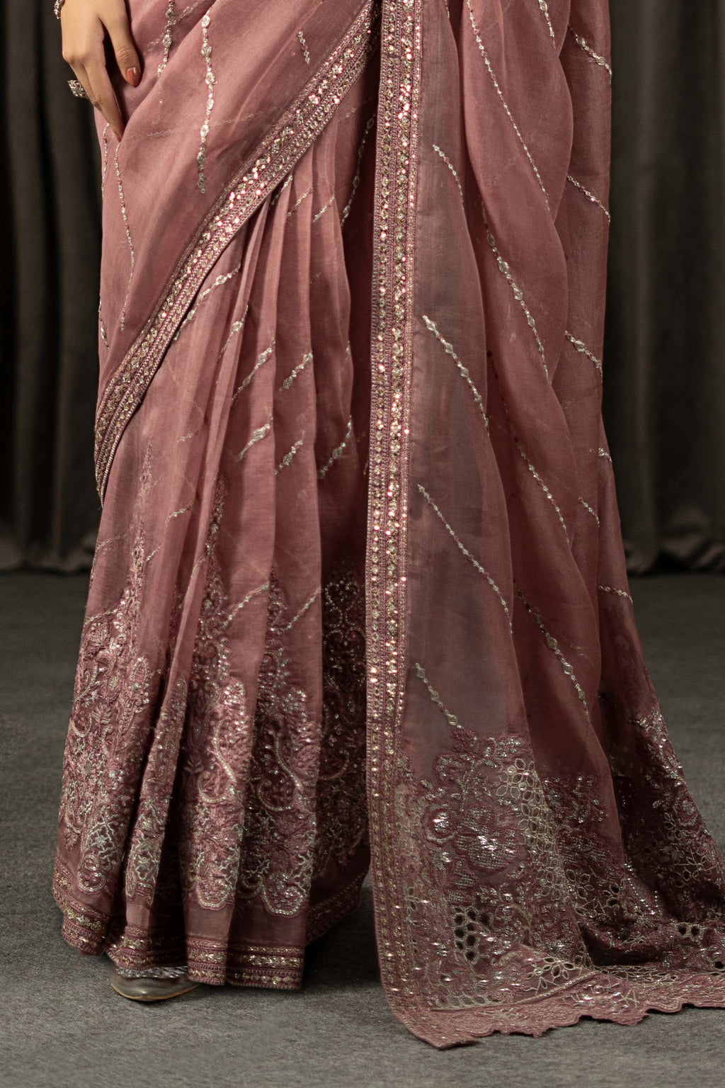 Maria B | Eid Collection 26 | Embroidered Organza Saree
