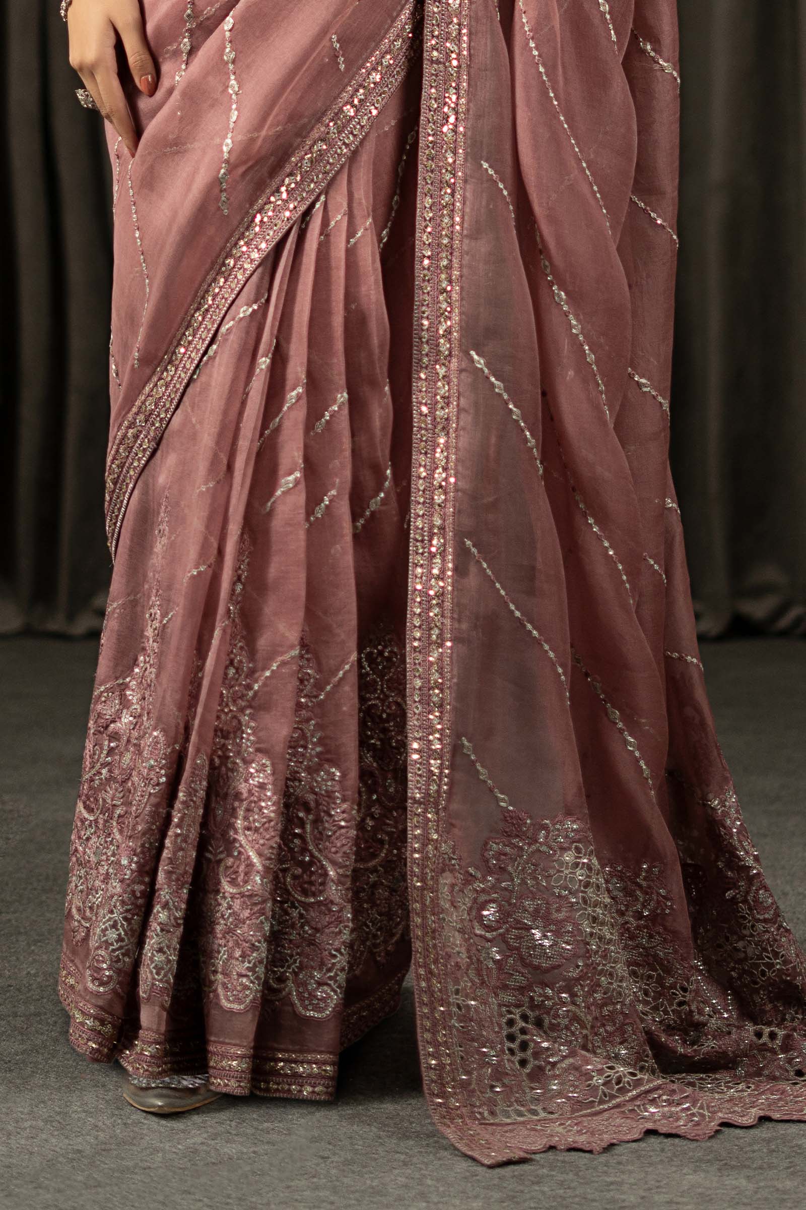 Maria B | Eid Collection 26 | Embroidered Organza Saree