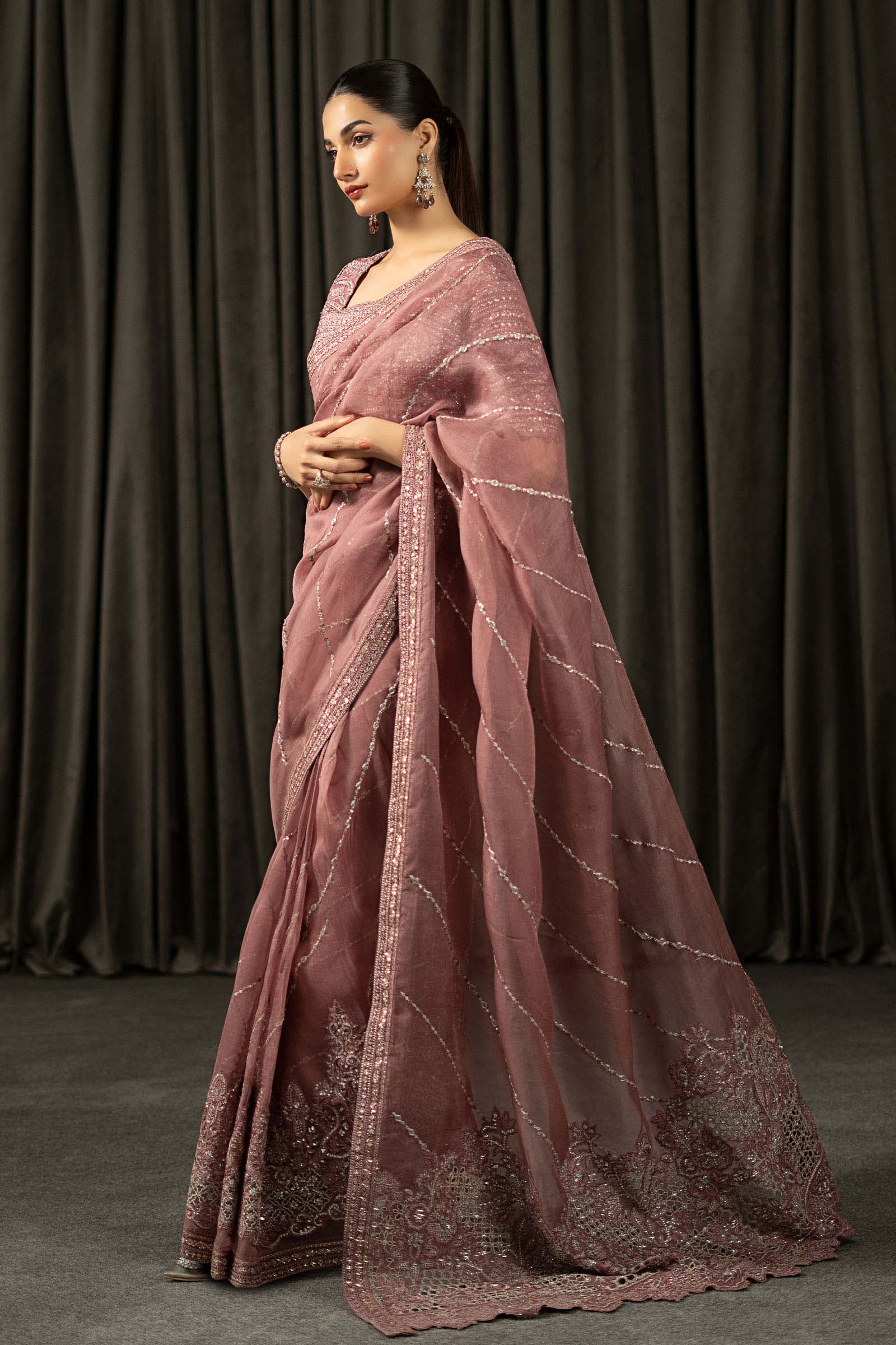 Maria B | Eid Collection 26 | Embroidered Organza Saree