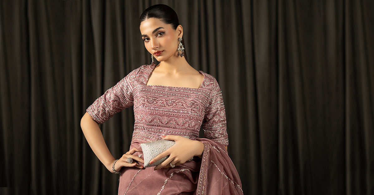 Maria B | Eid Collection 26 | Embroidered Organza Saree