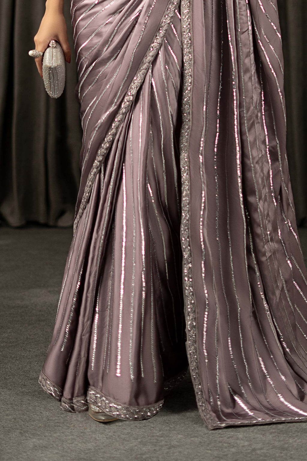 Maria B | Eid Collection 26 | Embroidered Charmeuse Silk Saree