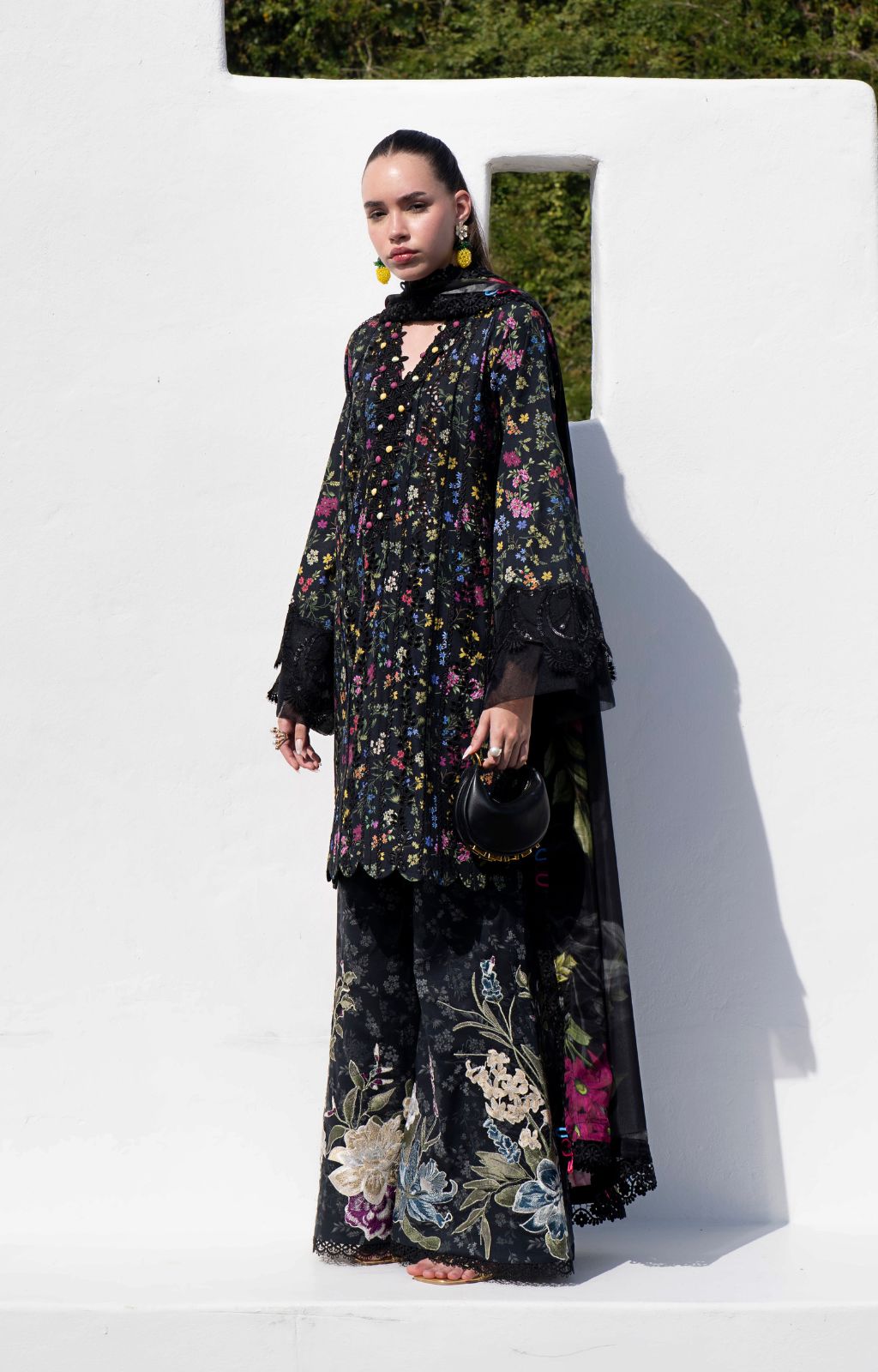 AJR Couture | Printakari Lawn 25 | Midnight Flora